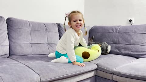 Adorable Baby Girl Convinces Giant Rabbit to Play With Her! (Cutest EVER!!)