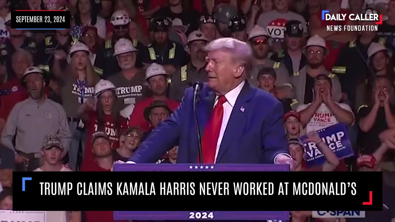 Not Lovin' It? Trump Claims Kamala Harris NEVER Worked at McDonald's