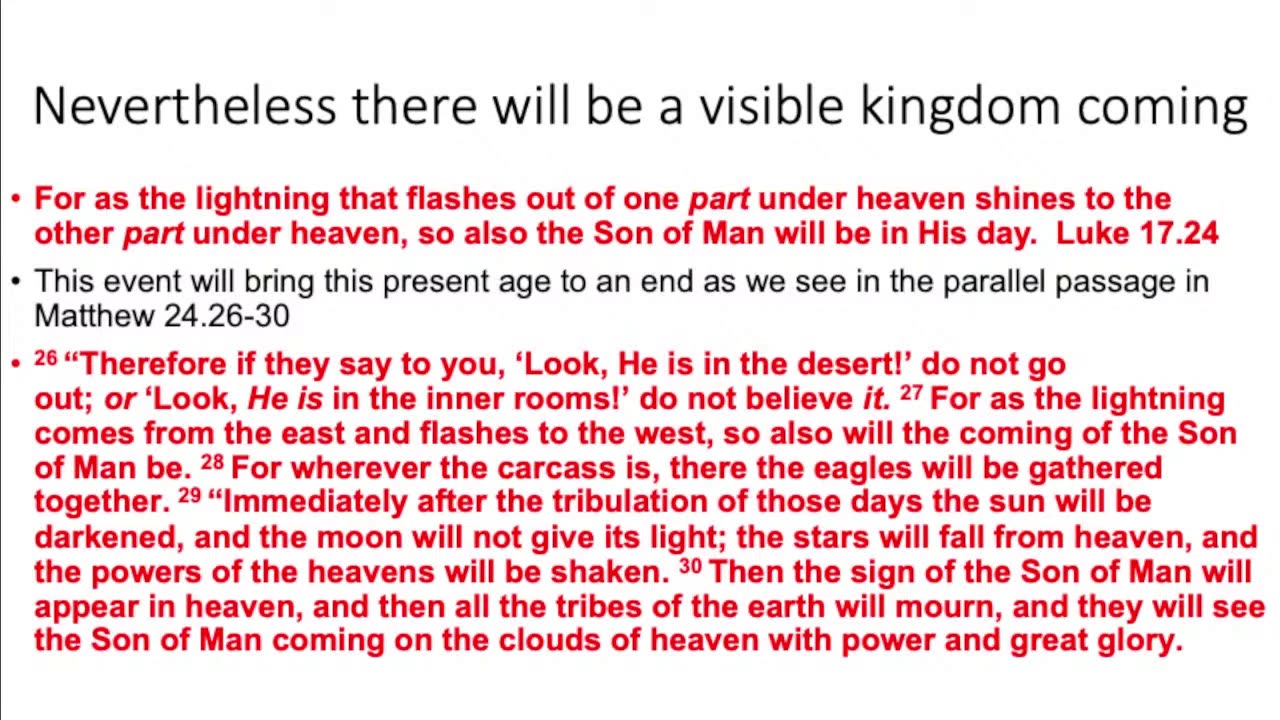 The visible Kingdom of God