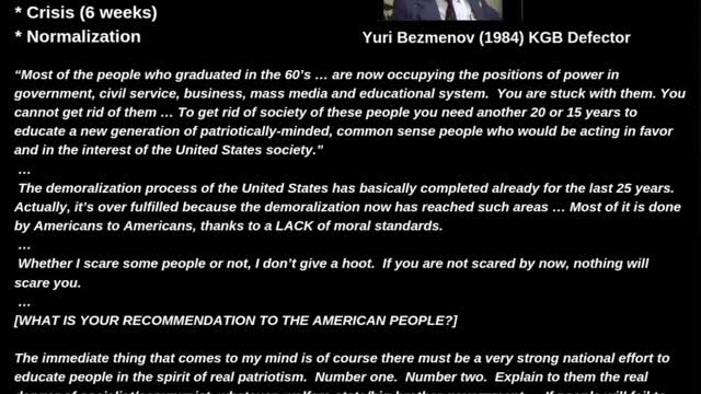 Ideological Subversion Explained by Yuri Bezmenov