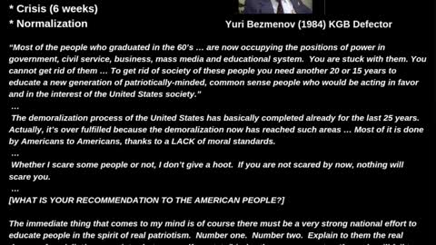 Ideological Subversion Explained by Yuri Bezmenov