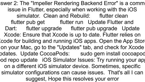 Flutter App Crashing with Impeller Rendering Backend Error on iOS Simulator