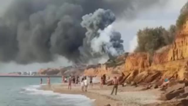 A plane crashed, according to Russian officials.