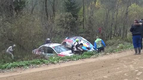 Tough Corner at the Road Rally