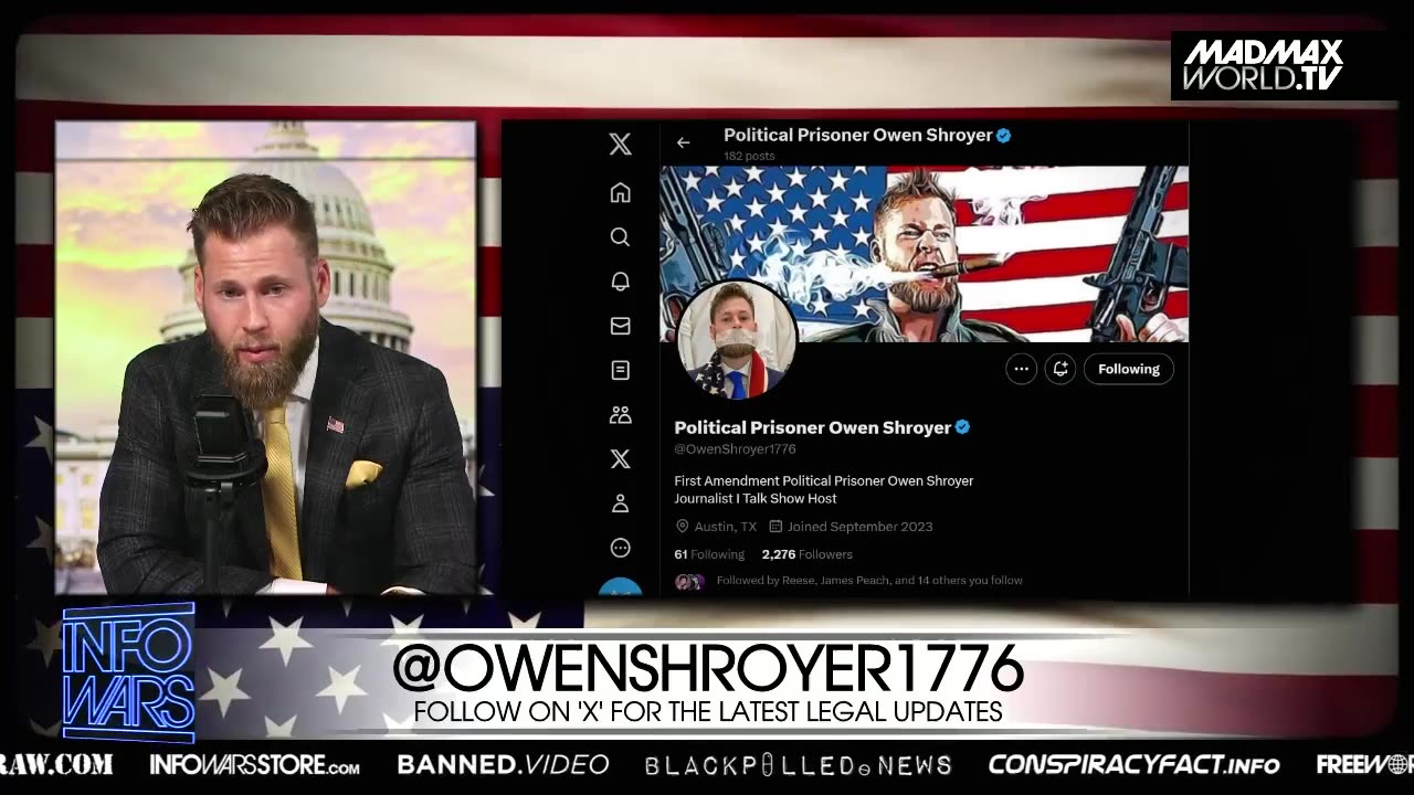 Owen Shroyer Announces Where He Will Be Serving His Time As A Political Prisoner