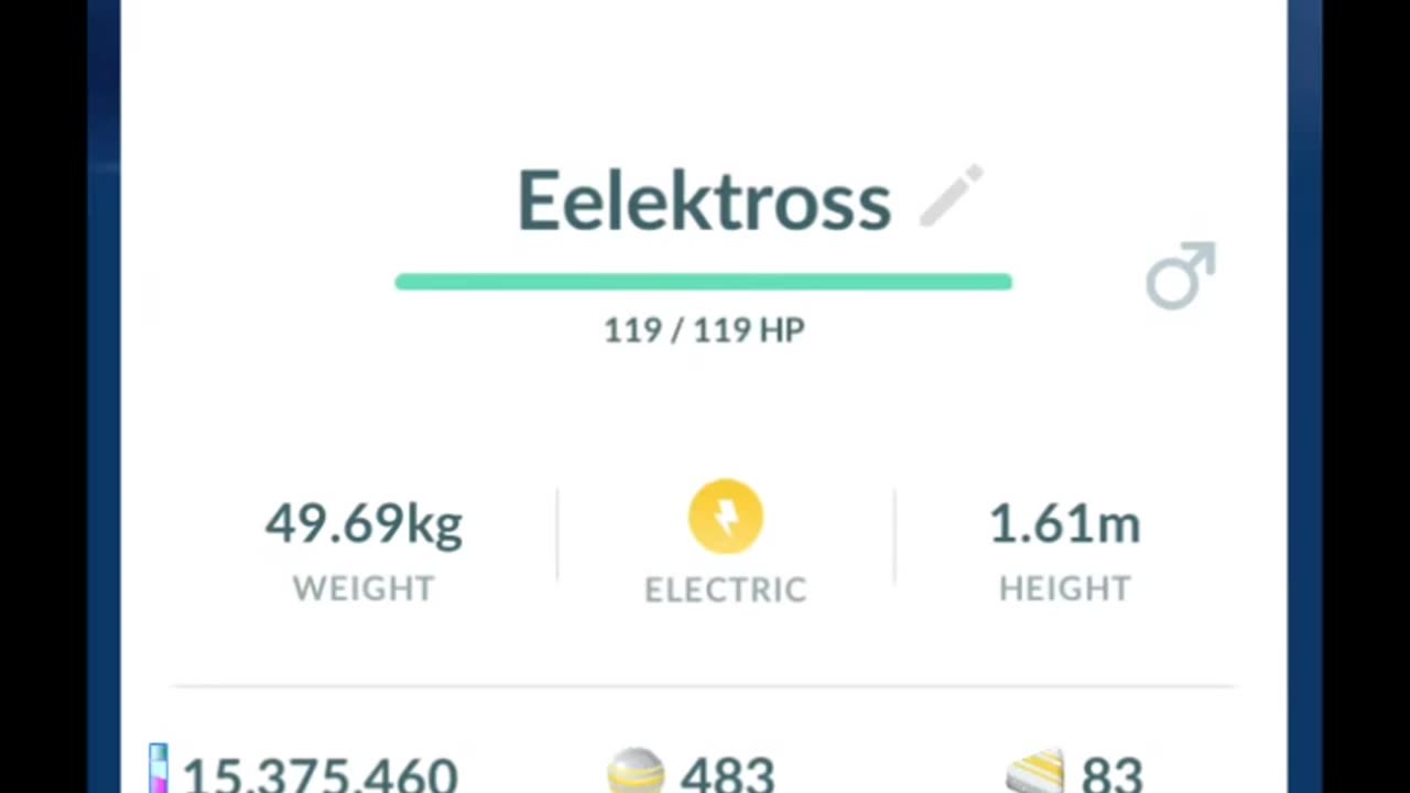 Pokémon GO-Evolving Shiny Eelektrik