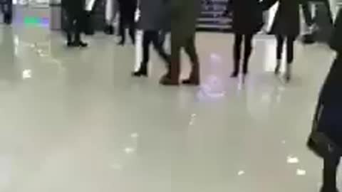 Nazi sign in mall in Kyiv.