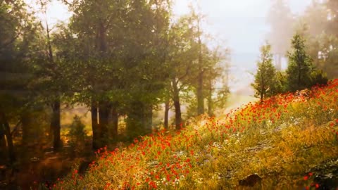 Enchanting Autumn Forests with Beautiful Piano Music