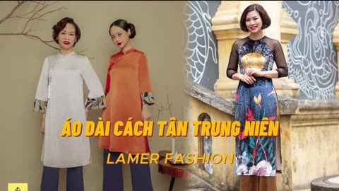 Áo dài cách tân trung niên