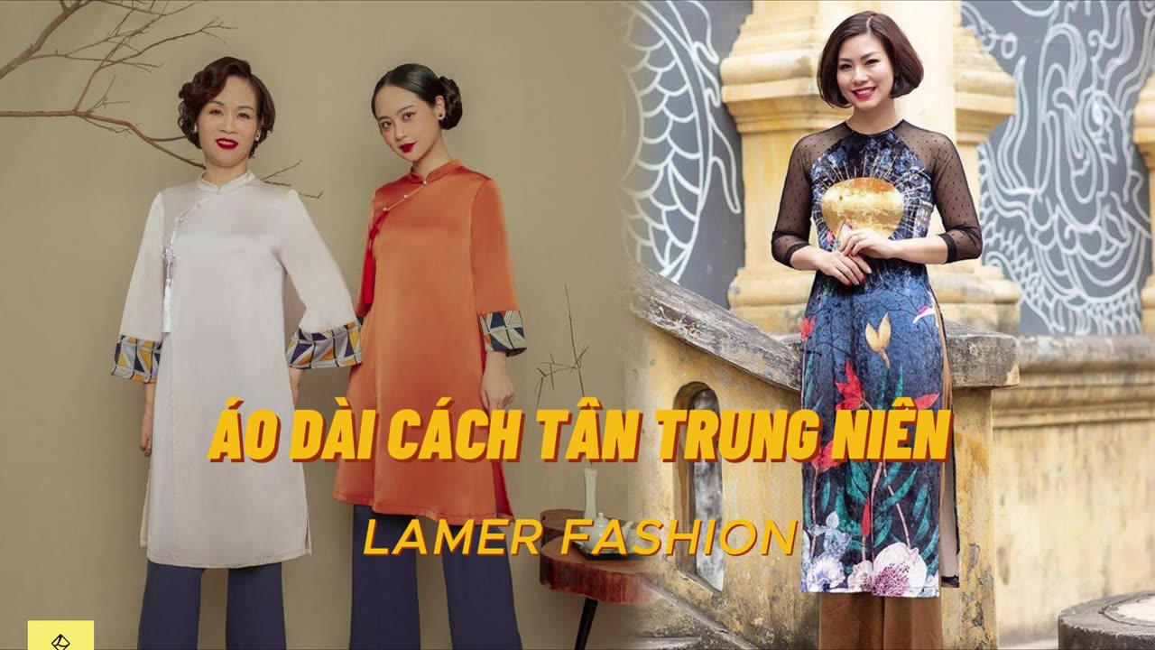 Áo dài cách tân trung niên