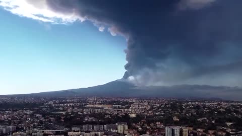 Eruption of volcano Etna