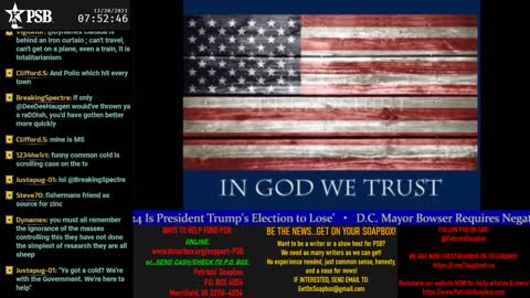 2021-12-30 07:00 EST - Patriots Soapbox AM: with LadyRWB , MykelJaye & DD