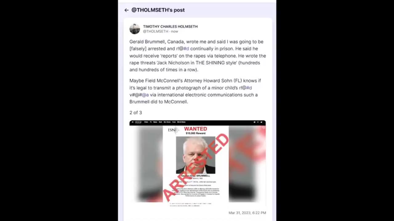 WTF!!!!! CANADIAN FELON SENT CHILD R#!! PIC TO FIELD MCCONNELL, PLUM CITY, WISCONSIN