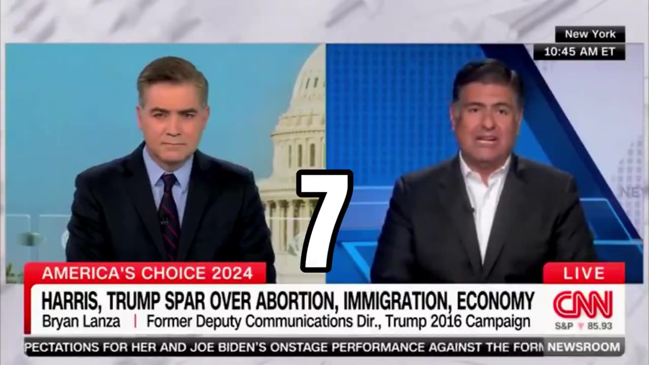 CNN host Jim Acosta interrupts former Trump communication official Bryan Lanza 9 times