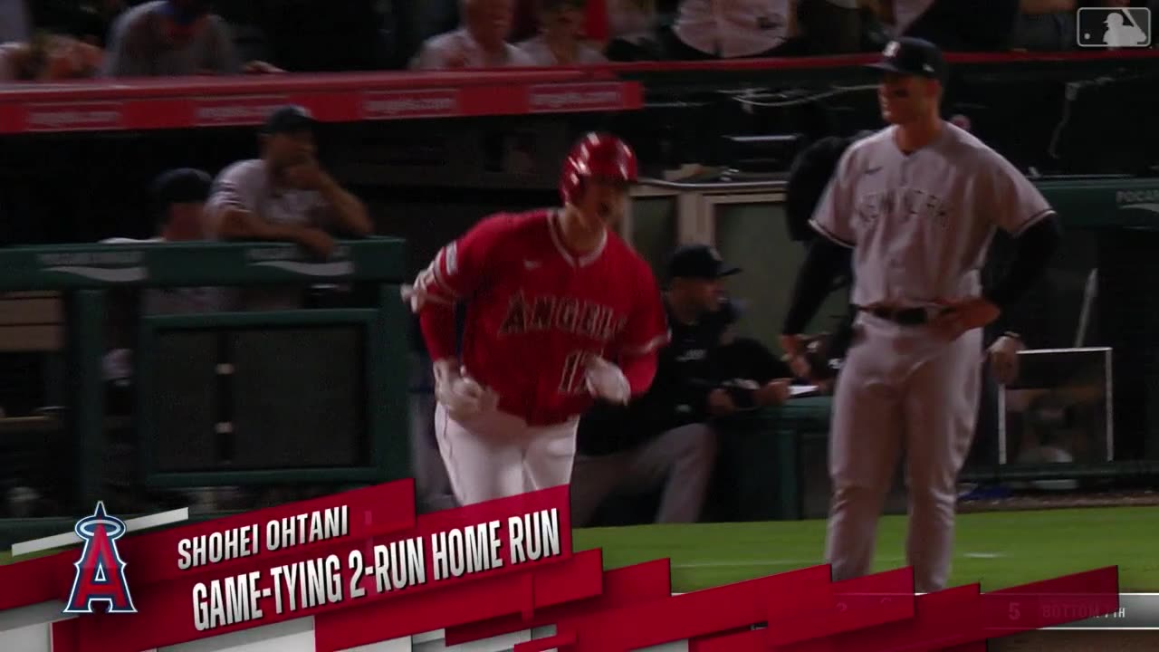 MLB@Shohei Ohtani's two-run HR (35) Yankees @ Angels