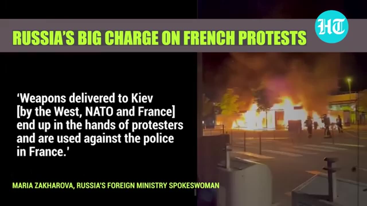 Ukraine Link To French Riots? Russia Says Western Arms Sent To Kyiv Used By Protestors In France