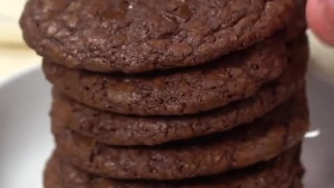 Double chocolate brownie cookies maid for home