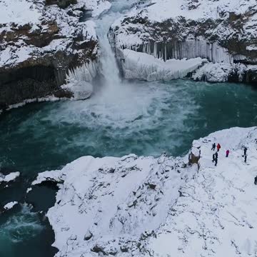 Waterfall and winter