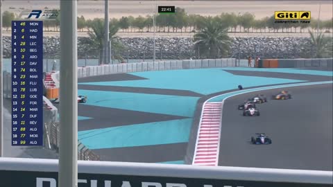 Formula Regional Asian Championship 2022. Race 1 Yas Marina Circuit. Loses Wheel