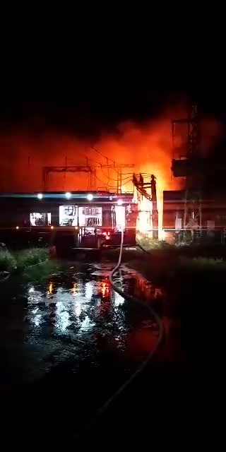 Ukraine’s TPP-5 thermal power plant Fire