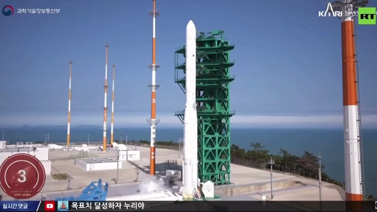 South Korea launches first homegrown space rocket