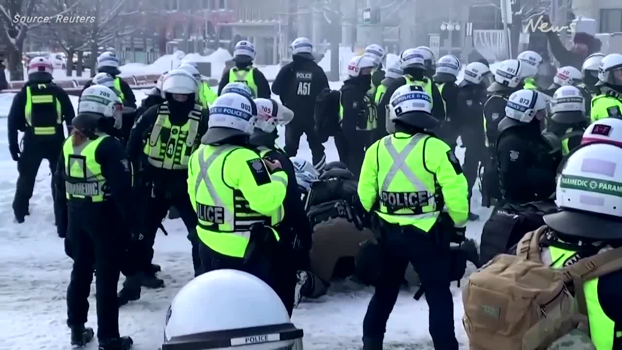 Protests against COVID restrictions turn ugly in Canada