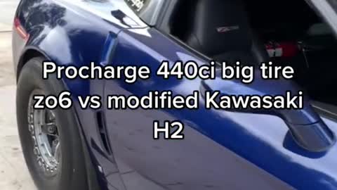 Procharge 440ci big tirez06 vs modified KawasakiH2