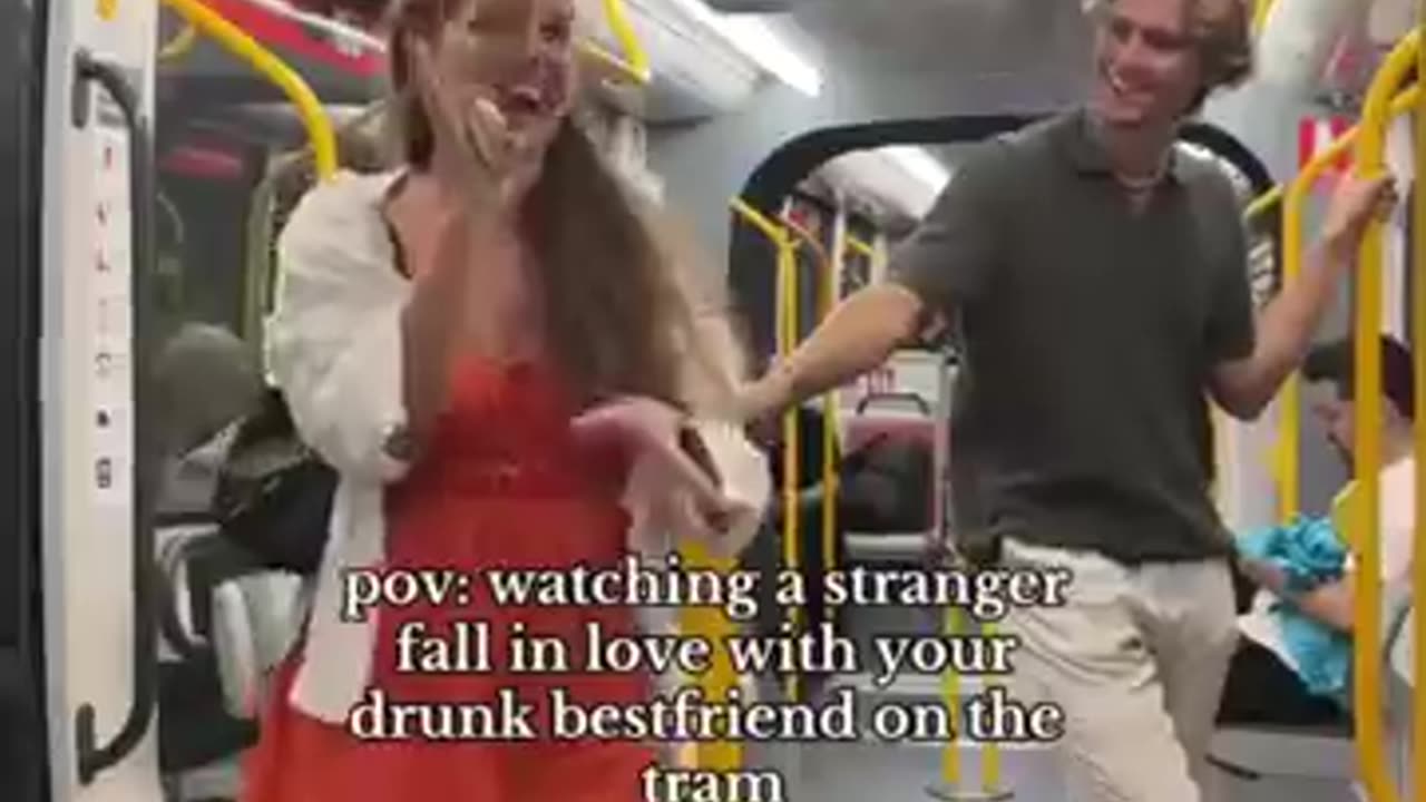 The way the guy looks at her!! He just fall in love on a drunk Girl!