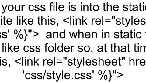 Connecting CSS in Django project