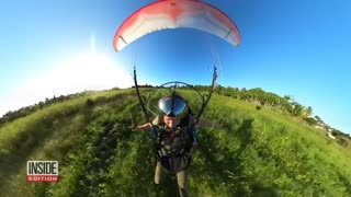 Paraglider Helps Rescues Woman From Canal
