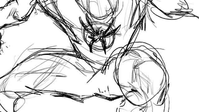 Proces drawing spiderman