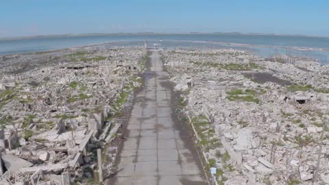 Drone capta nostálgica filmación de Villa Epecuén