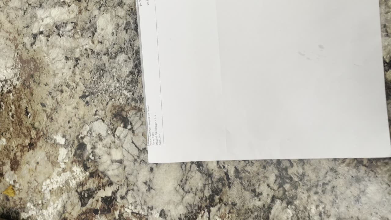 New sample from new vendor