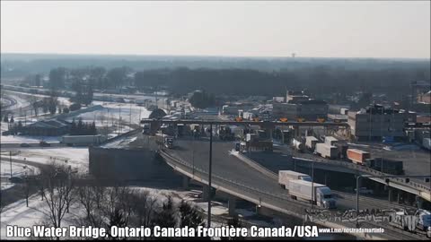 Canada's truckers take over the borders - Les camionneurs Canadiens envahissent les frontières