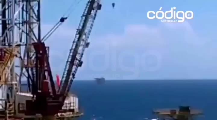 NOW - Pemex oil platform ablaze after an explosion in the Gulf of Mexico.