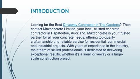 Best Driveway Contractor in The Gardens