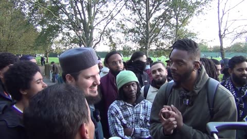 Daniel Haqiqatjou struggles in debate with David & runs away #speakerscorner #ch