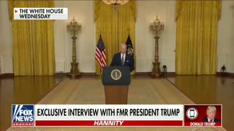 President Trump reacts to Biden's first year in office in exclusive interview.