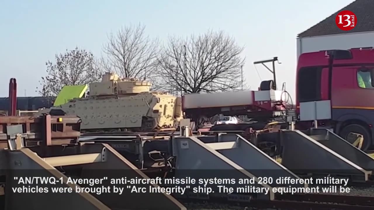 Hundreds of equipment sent by US to Ukraine were sighted in German port of Bremerhaven