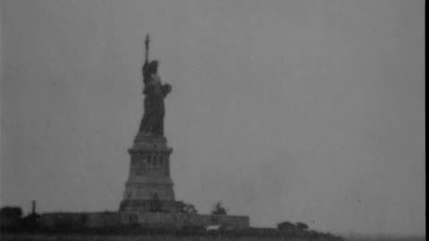Statue Of Liberty (1898 Original Black & White Film)
