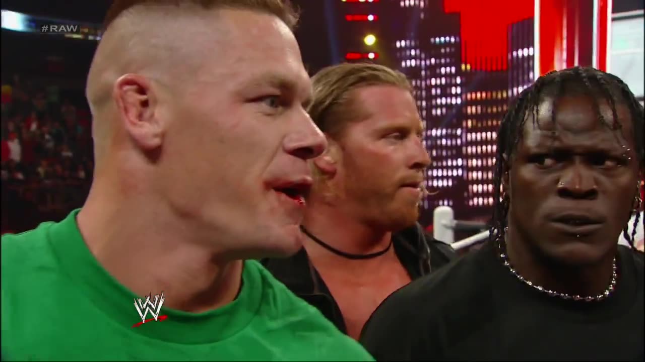 John Cena and Brock Lesnar get into a brawl that clears the entire locker room_ Raw, April 9, 2012