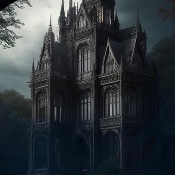 Black Houses | Dark Houses | Haunted Houses | Eerie | Creepy | Digital Art | AI Art #blackhouse
