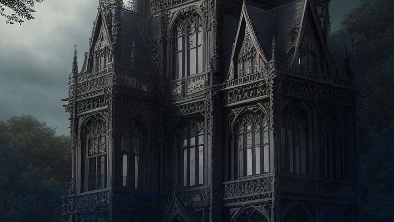 Black Houses | Dark Houses | Haunted Houses | Eerie | Creepy | Digital Art | AI Art #blackhouse