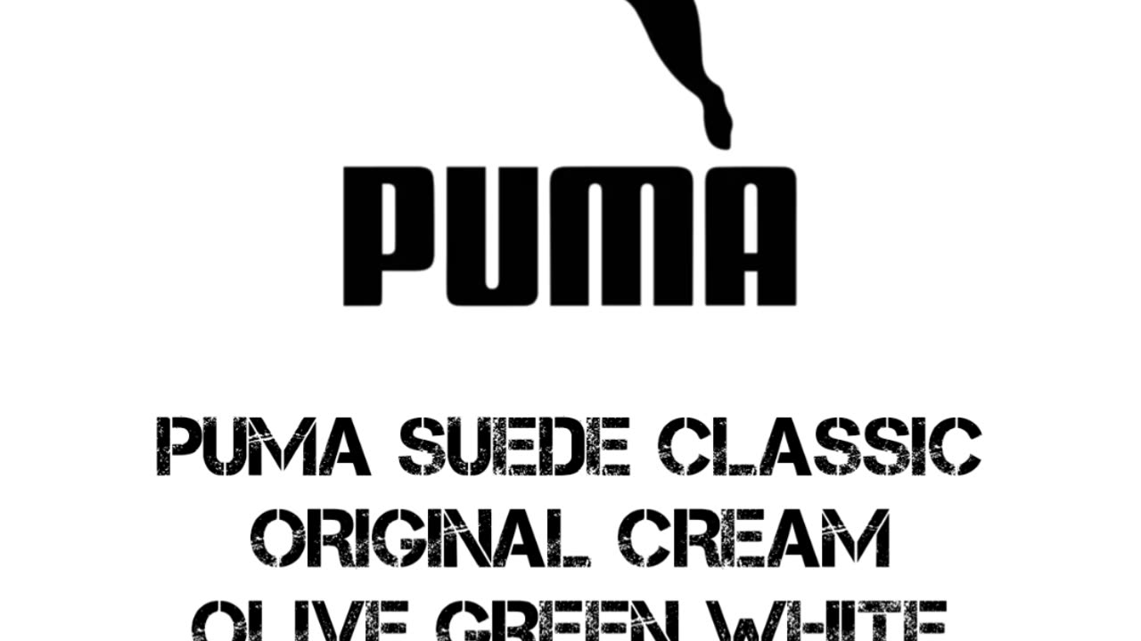 PUMA SUEDE CLASSIC ORIGINAL CREAM OLIVE GREEN WHITE