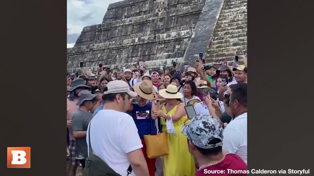 Angry Mob Calls for Woman to Be Jailed or SACRIFICED After Illegally Climbing Mayan Ruin