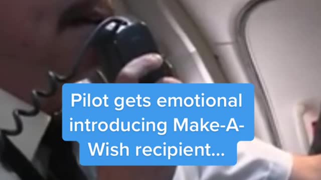 Pilot gets emotional introducing Make-AWish recipient...