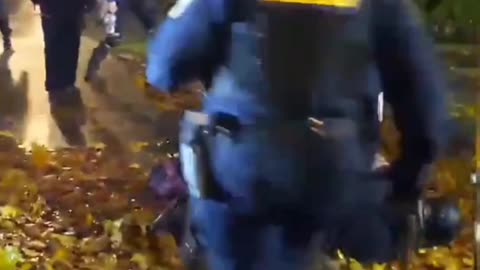 Classic Portland 2020: Cops smash Andy Tifa into a post.