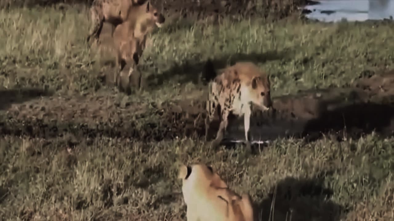 Lions were attacked by more than ten hyenas and the end was