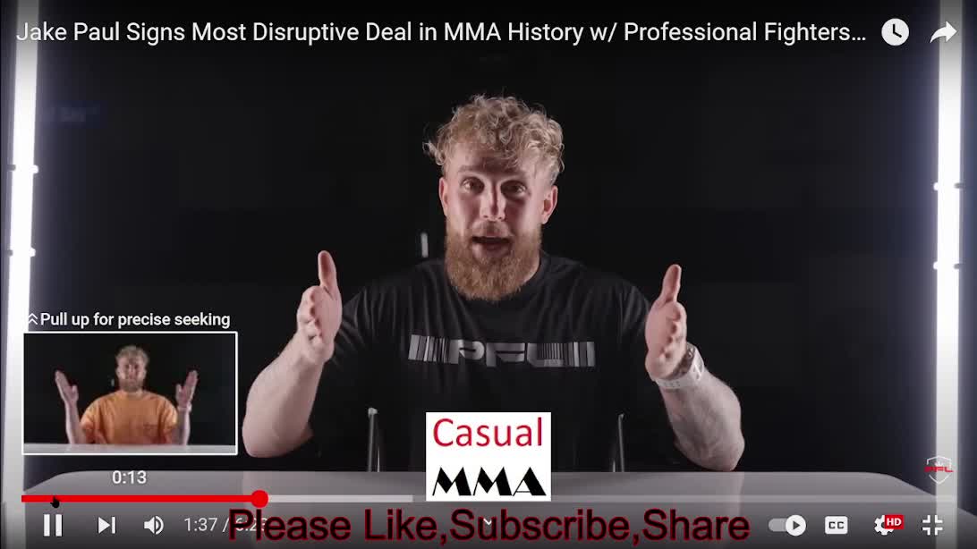 Jake Paul fighting MMA in the PFL