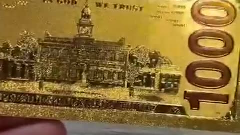 666 On The New Gold Plated $1000 Trump Bills